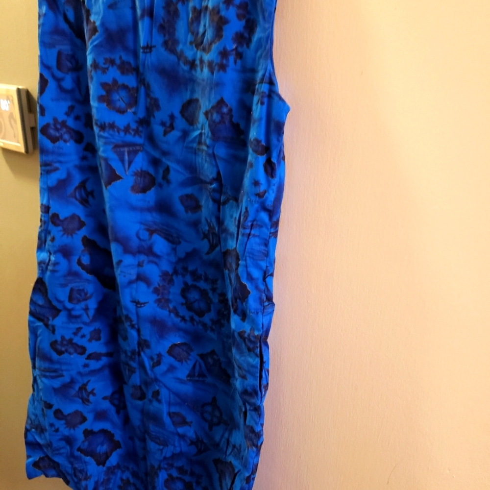 Hawaiian L Blue Sheath Dress